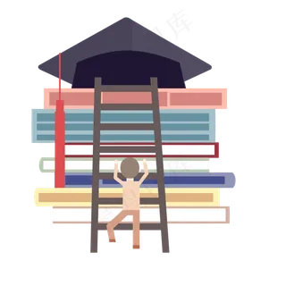 书籍*学士帽
