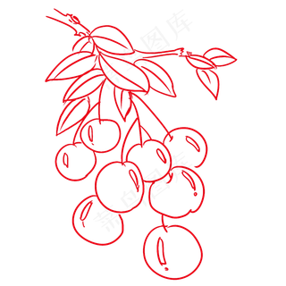 线性水果樱桃车厘子