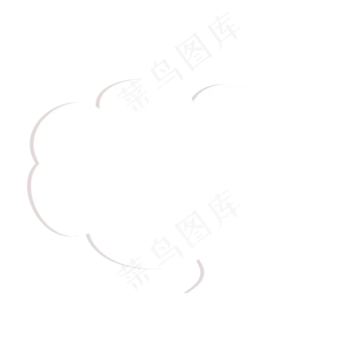 手绘水彩白色不规则对话框(2000X2000(DPI:300))psd模版下载