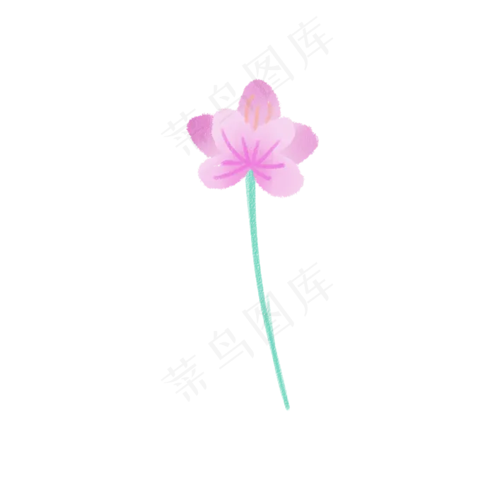 卡通粉色鲜花下载(2000X2000(DPI:300))psd模版下载