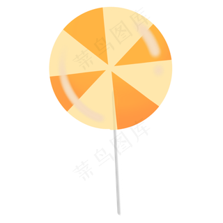 儿童节棒棒糖橙色