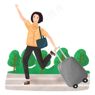 世界旅游日毕业旅行女生