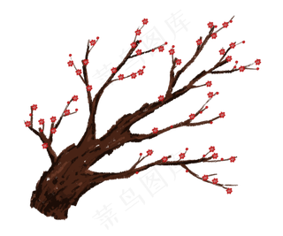 梅花和枝干PNG免抠图