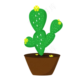 卡通植物仙人掌可爱装饰,免抠元素