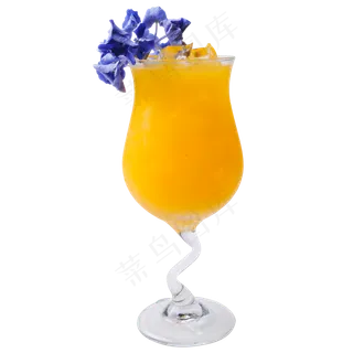 蝶豆花橙汁,免抠元素