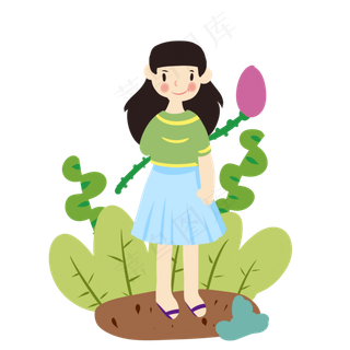 夏日小女生郊游