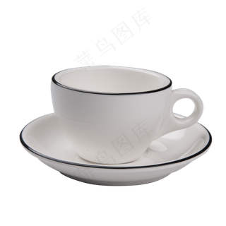 白色咖啡杯碟,免抠元素