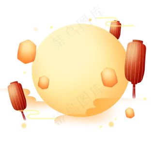 天上飞的孔明灯,免抠元素