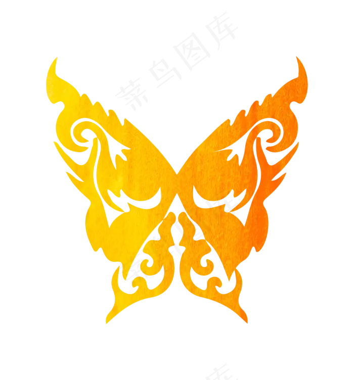暖色蝴蝶装饰素材(2328*2500px 300 dpi )ai矢量模版下载
