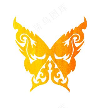 暖色蝴蝶装饰素材