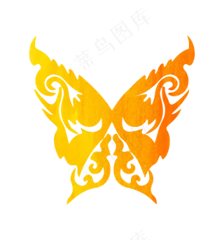 暖色蝴蝶装饰素材