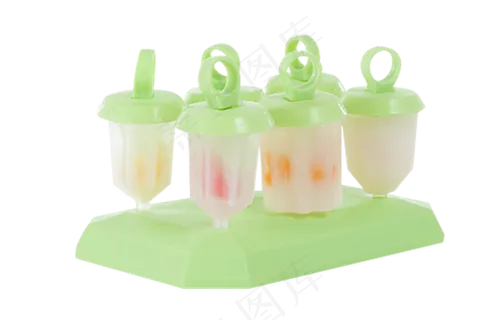 绿色系手工制作冰棍模型