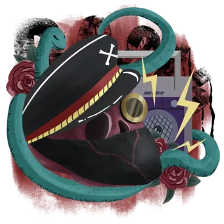 朋克骷髅哥特装饰