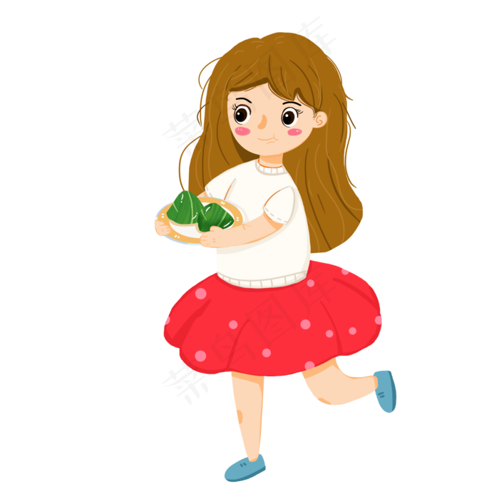 端午节吃粽子人物素材