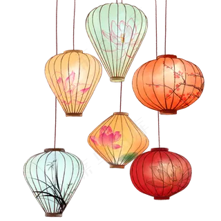 新年元宵节花灯夜,免抠元素