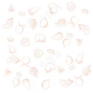 小清新手绘水果食物纹