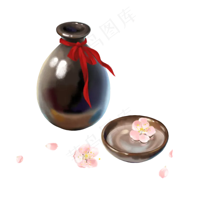 清明节二十四节气风俗古风水墨画,免抠元素
