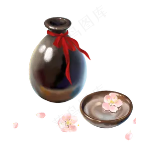 清明节二十四节气风俗古风水墨画,免抠元素