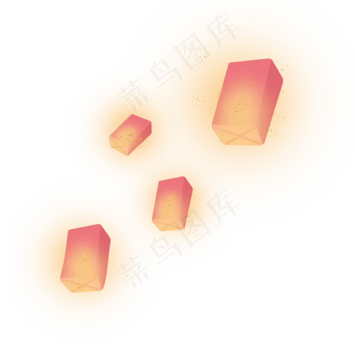 中元节孔明灯,免抠元素