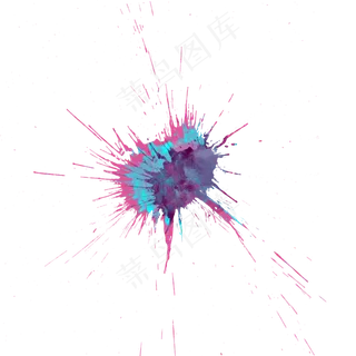 紫色笔触笔刷效果