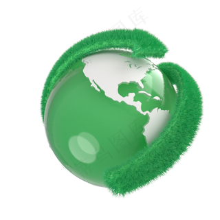 绿色环保无污染地球,免抠元素