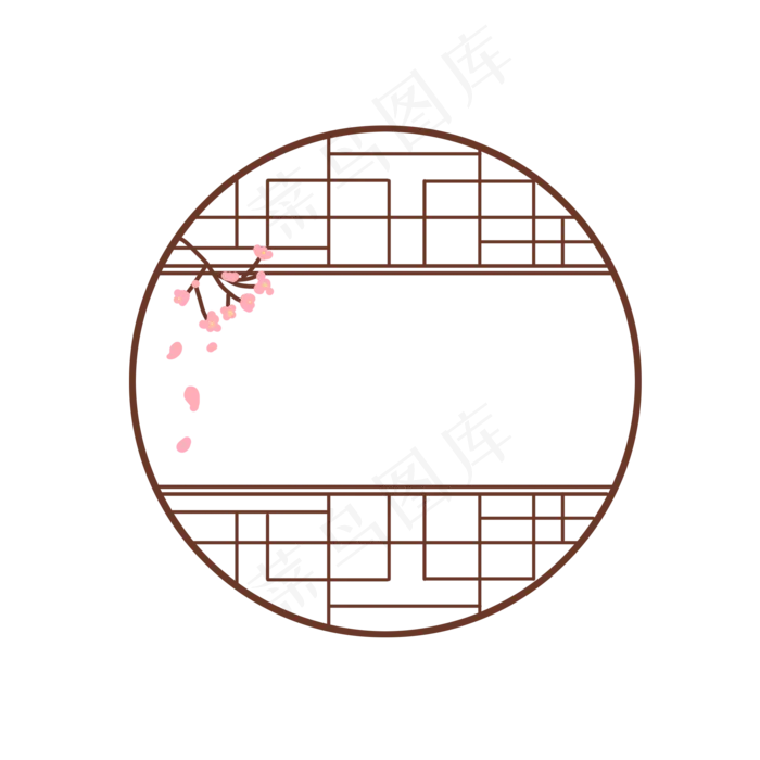 中式花纹边框(2000X2000(DPI:300))psd模版下载