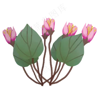 春天花卉png素材