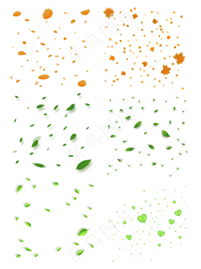 植物树叶叶子漂浮气氛电商装饰免(3072X4107(DPI:150))psd模版下载