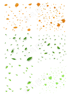 植物树叶叶子漂浮气氛电商装饰免