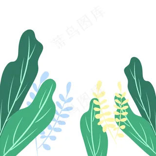 手绘卡通草丛下载,免抠元素