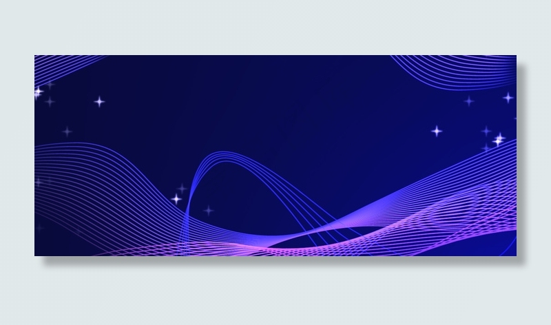 不规则曲线几何线条渐变蓝色背景