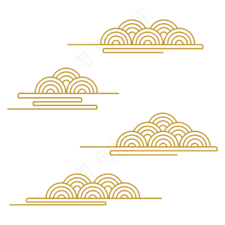 金色祥云,免抠元素