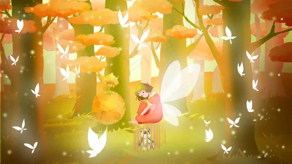 通用-治愈美景紫色仲夏夜精灵