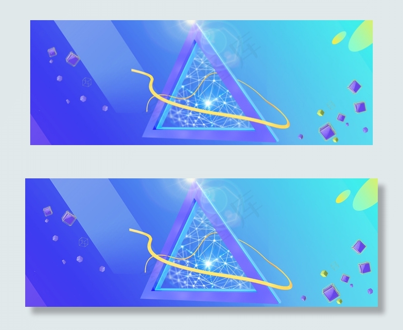 清新渐变618促销banner背景