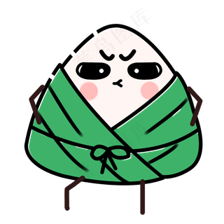 端午节习俗物件小萌物粽子愤怒
