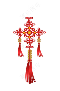 铜钱中国结挂饰,免抠元素