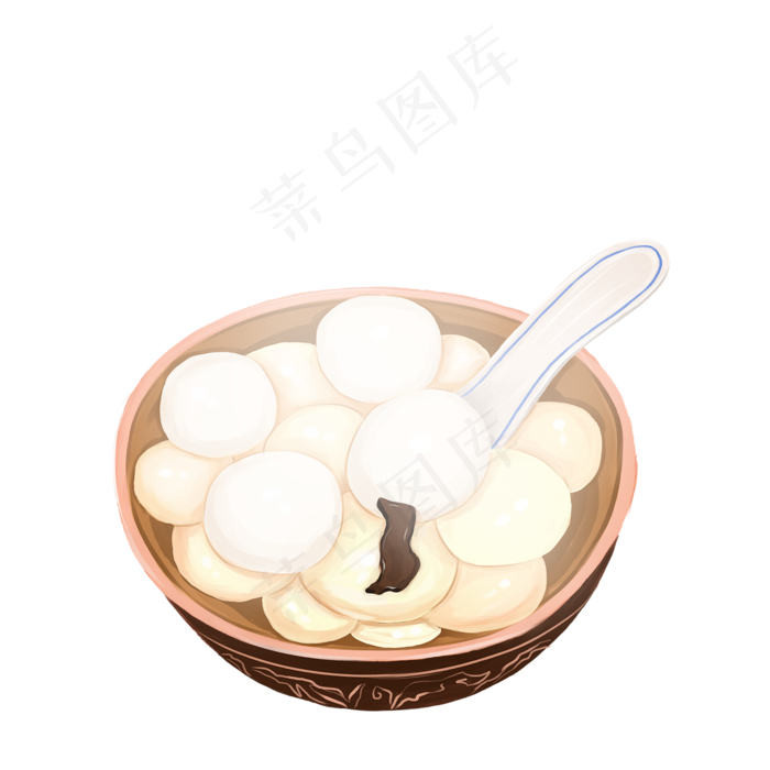 一碗汤圆,免抠元素