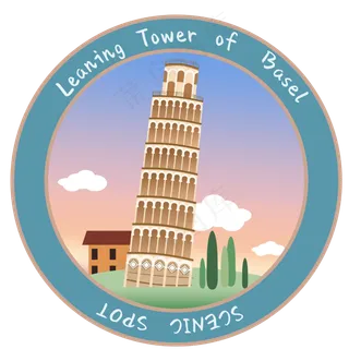 旅游地标比萨斜塔,免抠元素