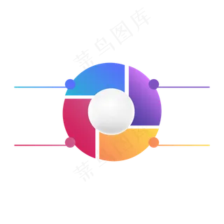 简约风格PPT圆形数据分析元素