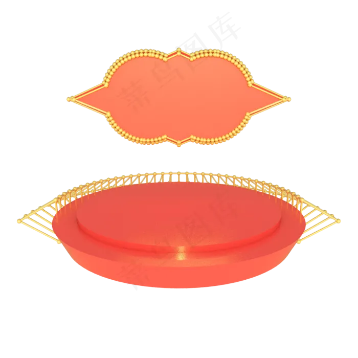 618电商几何装饰舞台标题框装饰(2000X2000)