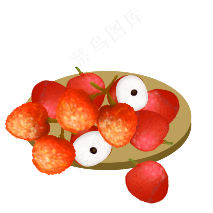 果水果果子荔枝泛黄