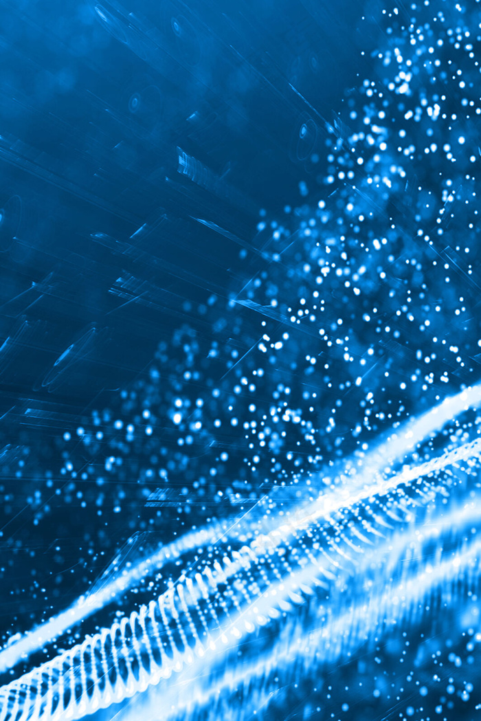 简约高端蓝色电子科技粒子背景