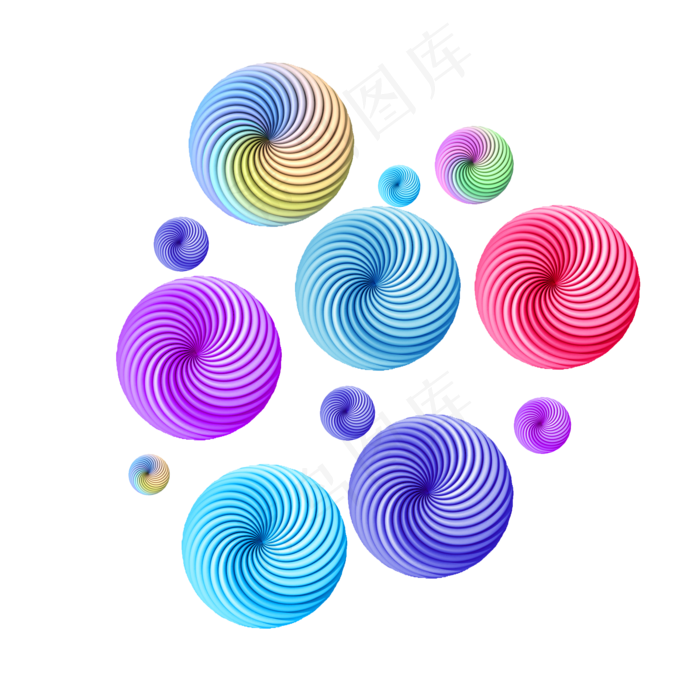 618促销装饰彩色小元素多边形c4d,免抠元素