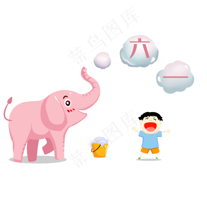 动物园玩耍男孩