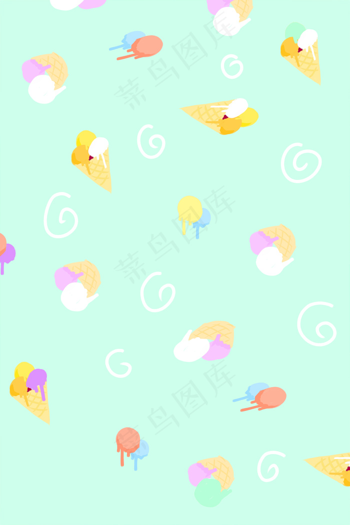简约冰淇淋装饰海报背景
