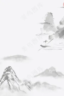 中国风水墨画古韵平面广告 中国风水墨画古韵平面广告