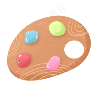 可爱小清新六一儿童节颜料画板