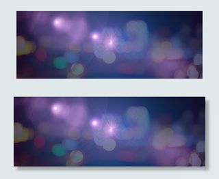 简约商业霓虹会议展板