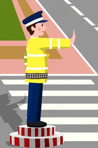 职业人物交通警察