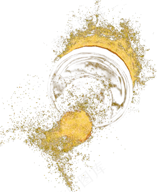 唯美洒金水花,免抠元素